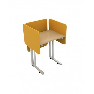 Meja Perpustakaan /Lab bahasa dengan sekat - 1 Dudukan - Arjuna Series